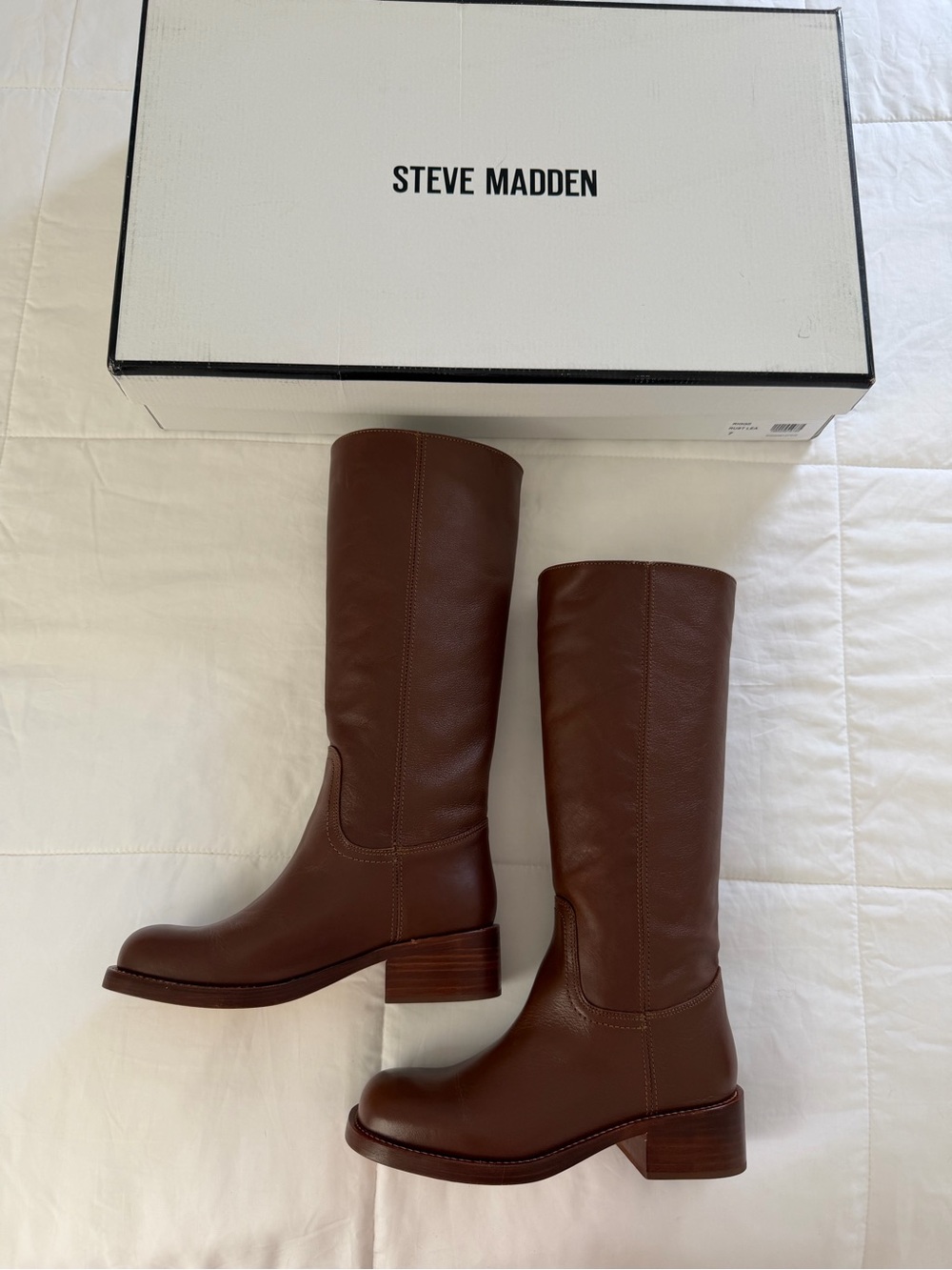 Brand New- Steve Madden Riggs Boot in Rust Leather Brown 👢🤎 - Picture 9 of 13